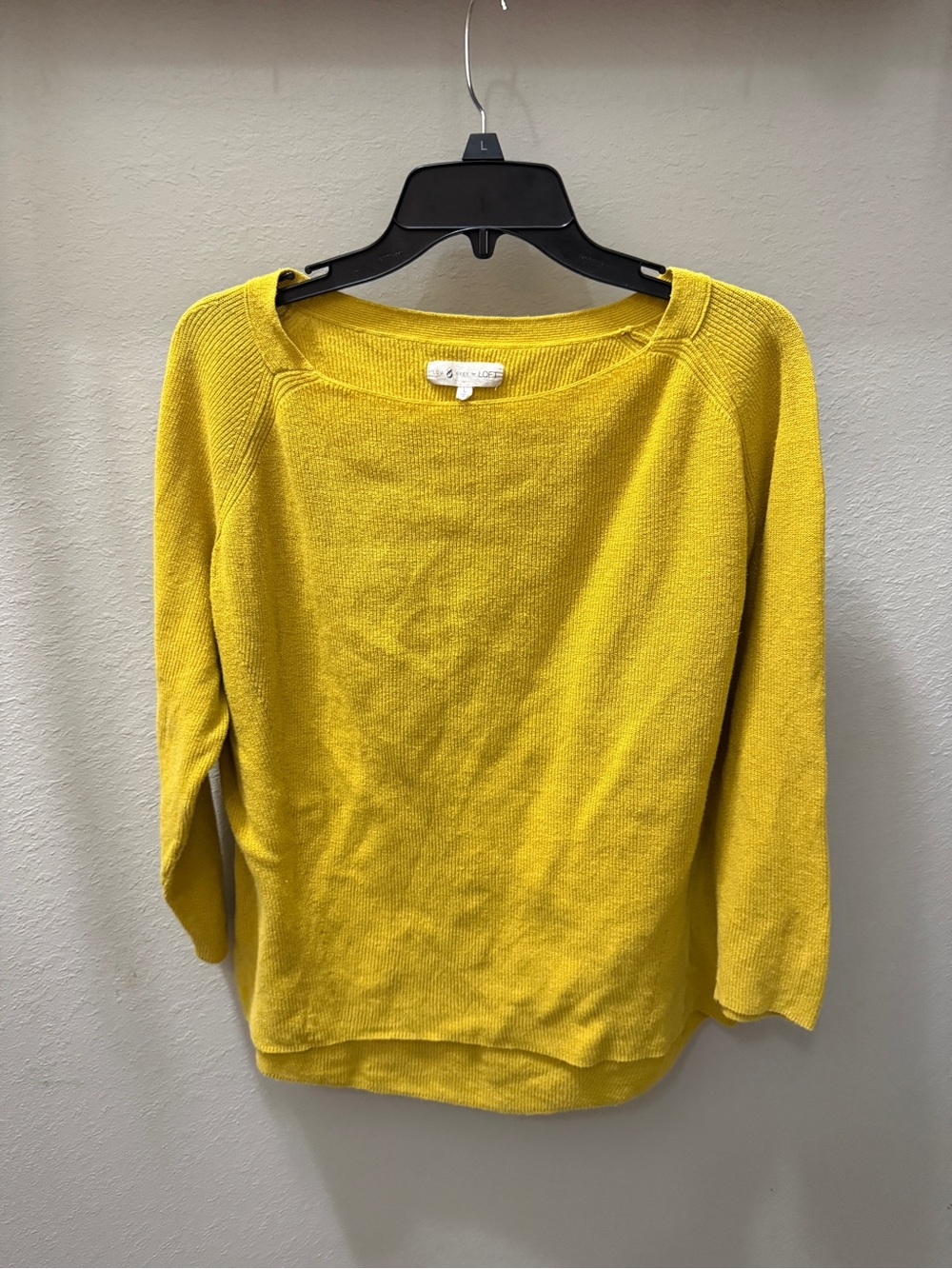 Loft soft Yellow Boatneck Women's Sweater